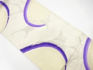 アンティーク　流水に鶴模様織り出し袋帯(着用可)